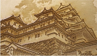 木質素材彫刻例 姫路城