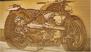 木質素材彫刻例 ロードバイク